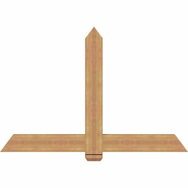 Ekena Millwork Eugene Smooth Timber Gable Bracket, Western Red Cedar, 60"W x 40"H x 3 1/2"D x 5 1/2"F, 16/12 Pitch GBW060X40X0406EUG00SWR - main